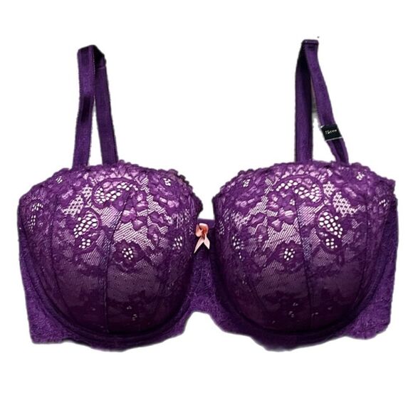 Victoria’s Secret Dream Angels Strapless Multi-way lightly padded lace bra 32DDD - Picture 1 of 6